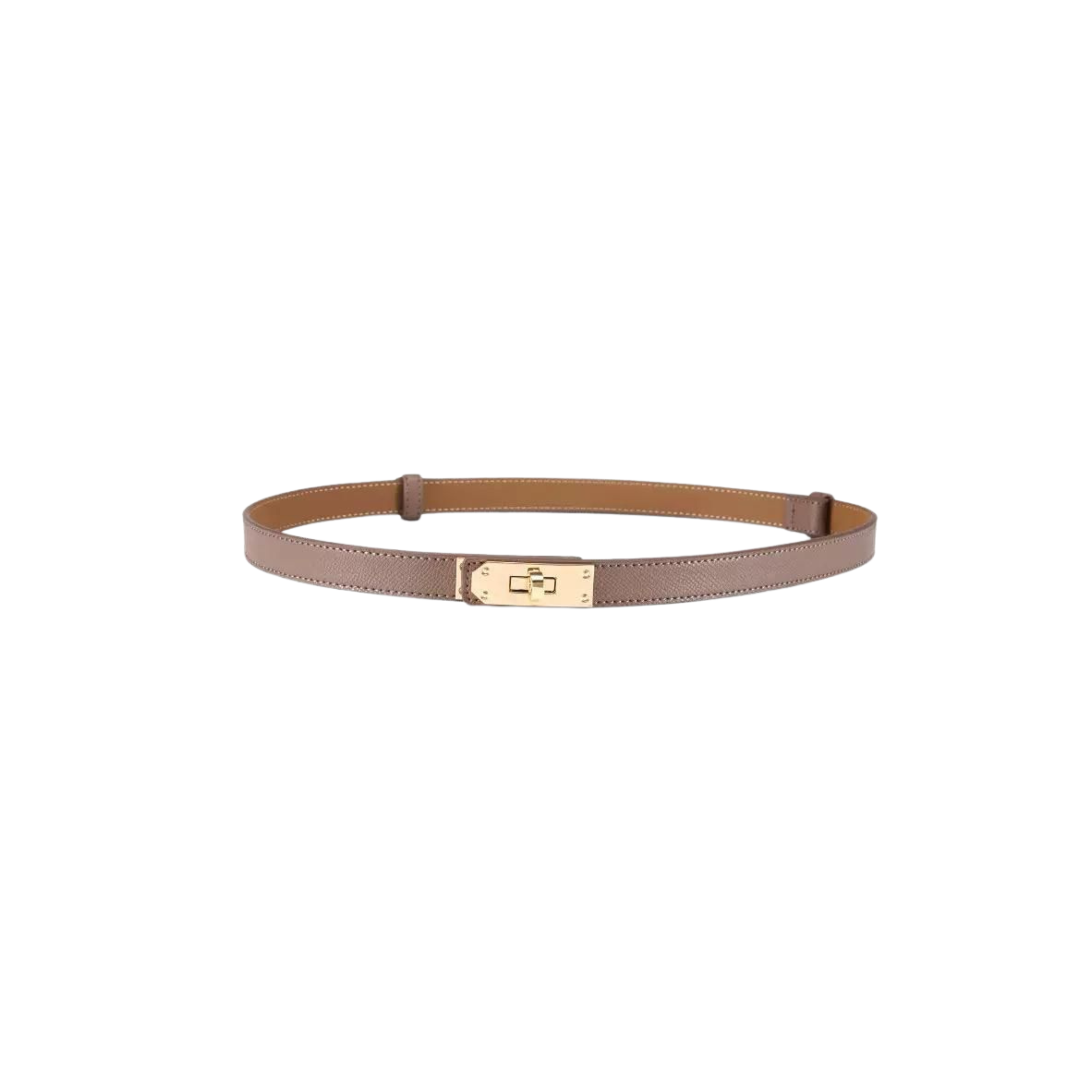 Lina - The Slim Belt Taupe brown